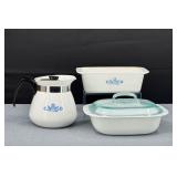 VTG Corning Ware Blue Cornflower Teapot & More