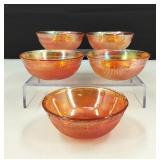 VTG Imperial Glass Co. Prism & Daisy Band Bowls