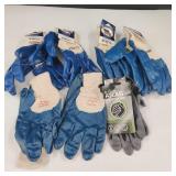 7 Pair New Work Gloves Size M-L