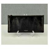 Coach Black Leather Zip Pouch