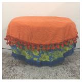 VTG 1960/70s Round Retro Fringe Ball Tablecloths