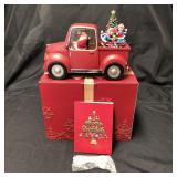 Santa & Red Truck Light Up Snow Globe