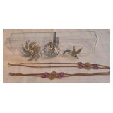 4 VTG Sarah Coventry 2 Necklaces 2 Brooches