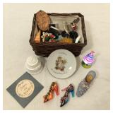 VTG Nicknacks Glass Shoes And More
