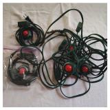 5 Green Christmas Extension Cords with Foot Switch
