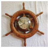 VTG Ships Wheel Quartz CLock