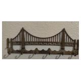 Brass Golden Gate Bridge Wall Key Hook