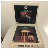 Decorate Round Wood Table In Box