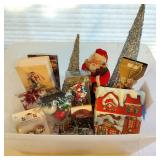 Tote of Christmas Ornaments & Decor Hallmark Plus