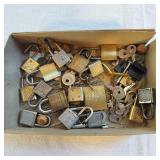 Assorted Vintage Mini Padlocks & Keys