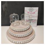 3 Wood Cake Stands With Team Towel & More!