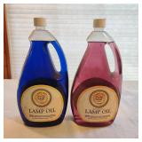 2 Half Gallon Lamp Oil Purple and Blue