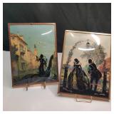 2 VTG Convex Glass Victorian Inspired Silhouette