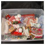 Tub of Christmas Decor, Ornaments, Etc