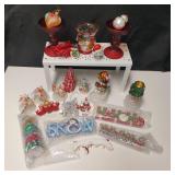 Box Of Vintage Christmas Decor Ornaments Etc