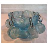 VTG Mosser Iridescent Carnival Mini Punch Bowl Set