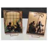 2 VTG Convex Glass Victorian Inspired Silhouette