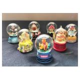 7-VTG Mini Snow Globes Crayola Santa & More