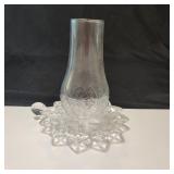 VTG Federal Glass Petal Two Piece Candle Lamp