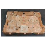 VTG Glass Dishes Trinket Toothpick Holder And More