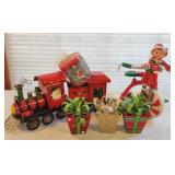 Christmas Train Gifts Elf, Candy Cane Tricycle +