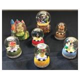 7-VTG Mini Snow Globes Easter Dog Gambling & More