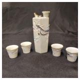 Kutani China Sake Set