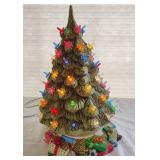 Rare 1985 Ceramic Christmas Tree Music Box