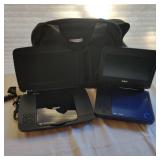Two RCA portable DVD players