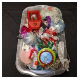 Small Tub Of Loose Christmas Ornaments