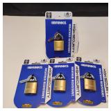 4 Brinks Solid Brass Padlocks With Keys New