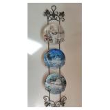 Robert Laessig Winter Scene 3 Plates With Hanger