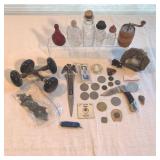 VTG Coins Doorknobs Bottles & More