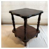 Small Wood Two Tier Vintage Plant Stand Table