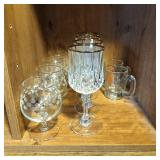 Contents of Shelf Wine Glasses A&W Glasses