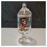 VTG Mickey Mouse Covered Pedestal Glass