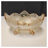 VTG Footed Marigold Glass Bowl