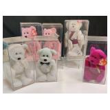 6 Beanie Babies In Cases Millennium Bear +
