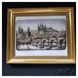 VTG St Charles Bridge Portrait Gold Frame