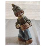 VTG Signed Hand Crafted Clay Drummer Boy Figure