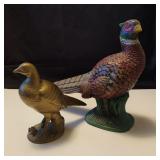2 VTG Ceramic Pheasants