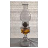 Large VTG Smoked Glass Oil Lantern/Lamp
