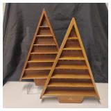 2 Wood Hallmark Shadow Box Memory Trees
