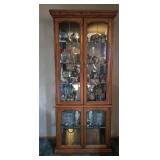 Pretty Vintage Glass Wood Display Cabinet Only