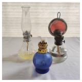 3 Vintage Oil Lamps