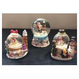 VTG Christmas Snow Globes Santa & More