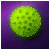 Vintage Uranium Glass Flower Frog