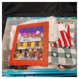 Tote Of Christmas Decor Ornaments Etc