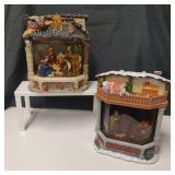 2 Large Musical Snow Globes