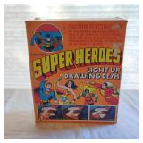 1976 DC Super Heroes Light-up Drawing Desk